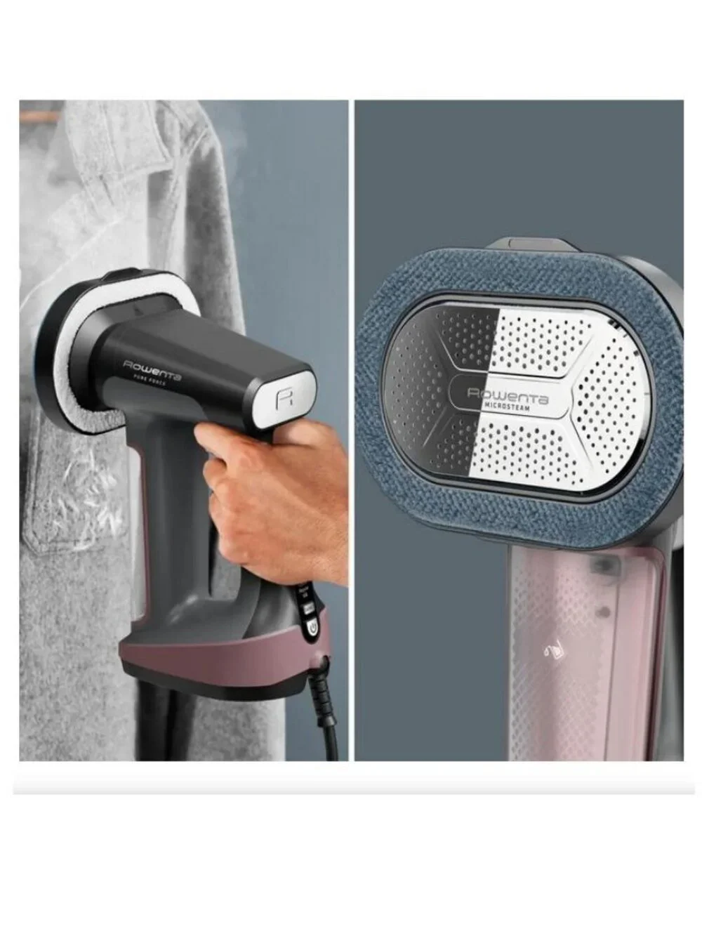 Rowenta Pure Force 3-in-1 Steamer & Iron Handheld Adjstable NEW